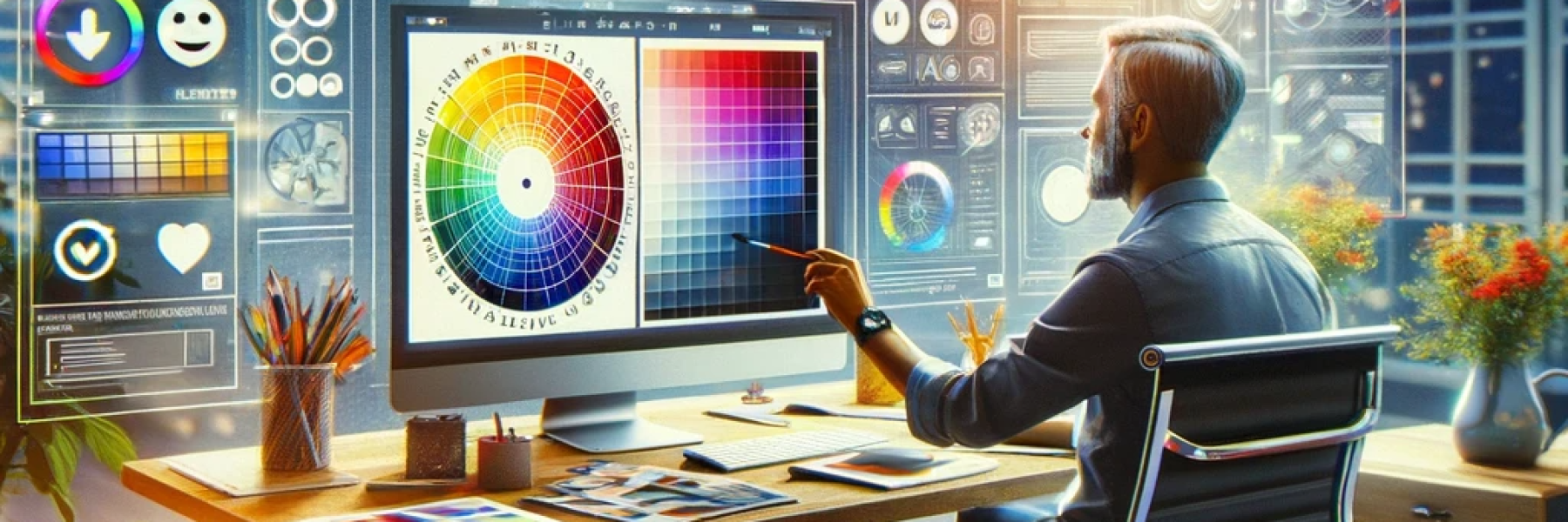 dalle-2024-01-18-16-52-46-an-artistic-representation-of-a-web-designer-analyzing-a-color-wheel-on-a-computer-screen-with-various-website-elements-in-the-background-showcasing-1